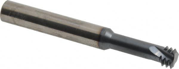 Carmex - M10x1.50 Thread, 5/16" Shank Diam, TiAlN Coating, Solid Carbide Straight Flute Thread Mill - 3 Flutes, 2-1/2" OAL - Exact Tooling