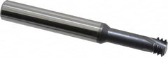 Carmex - M12x1.75 Metric Coarse, 0.354" Cutting Diam, 3 Flute, Solid Carbide Helical Flute Thread Mill - Internal Thread, 1.02" LOC, 3" OAL, 3/8" Shank Diam - Exact Tooling