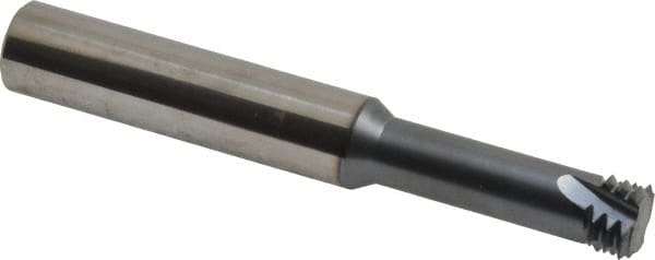 Carmex - M16x2.00 Thread, 1/2" Shank Diam, TiAlN Coating, Solid Carbide Straight Flute Thread Mill - 4 Flutes, 3-1/2" OAL - Exact Tooling