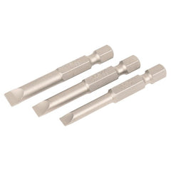 Slotted Power Bit Set 4.5 - 6.5mm (3 Bit Pack) - Exact Tooling