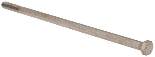 Value Collection - 1/2-13 UNC, 12" Length Under Head Hex Head Cap Screw - Partially Threaded, Grade 18-8 Stainless Steel, Uncoated, 3/4" Hex - Exact Tooling