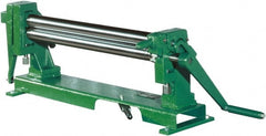Tennsmith - 28 Gauge Max Stainless Steel Capacity, 24 Inch Max Forming Width, Bench Machine, Manual Slip Roll - 38 Inch Overall Width, x 19 Inch Overall Height, 2 Inch Slip Roll Diameter, 3/16, 1/4, 5/16 Inch Wire Groove Width - Exact Tooling