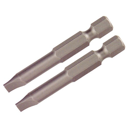 Slotted Power Bit 4.0 x .5 × 50mm (2 Bit Pack) - Exact Tooling
