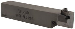 Tool-Flo - External Thread, Left Hand Cut, 1" Shank Width x 1" Shank Height Indexable Threading Toolholder - 5" OAL, FL 2R Insert Compatibility, FLE Toolholder, Series FLEL - Exact Tooling