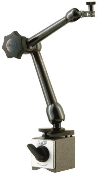 Noga - 0.001" Graduation, 0-100 Dial Reading, Indicator & Base Kit - 2-9/32" Dial Diam - Exact Tooling