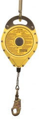 Gemtor - 100' Long, Stainless Steel Cable Self-Retracting Lifeline - 0.187" Diam, Swivel Locking Snap Hook Connector - Exact Tooling