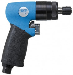 Master Power - 1/4" Bit Holder, 1,100 RPM, Pistol Grip Handle Air Screwdriver - 85 (Soft Pull) & 120 (Hard Slam) In/Lb Torque, 22 CFM - Exact Tooling