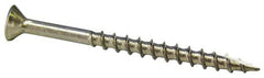 Value Collection - #6 Flat Head, Square Drive Stainless Steel Deck Screw - 1-5/8" OAL, Grade 305, Type 17 Point - Exact Tooling