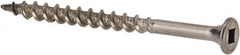 Value Collection - #8 Flat Head, Square Drive Stainless Steel Deck Screw - 2-1/2" OAL, Grade 305, Type 17 Point - Exact Tooling