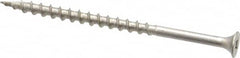 Value Collection - #8 Flat Head, Square Drive Stainless Steel Deck Screw - 3" OAL, Grade 305, Type 17 Point - Exact Tooling