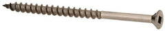 Value Collection - #10 Flat Head, Square Drive Stainless Steel Deck Screw - 3-1/2" OAL, Grade 305, Type 17 Point - Exact Tooling