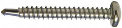 Value Collection - #12, Pan Head, Phillips Drive, 1-1/4" Length Under Head, #3 Point, Self Drilling Screw - Grade 410 Stainless Steel - Exact Tooling
