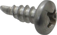 Value Collection - #6, Pan Head, Phillips Drive, 3/8" Length Under Head, #2 Point, Self Drilling Screw - Grade 410 Stainless Steel - Exact Tooling