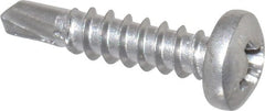 Value Collection - #6, Pan Head, Phillips Drive, 5/8" Length Under Head, #2 Point, Self Drilling Screw - Grade 410 Stainless Steel - Exact Tooling