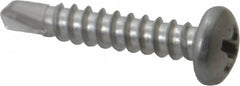 Value Collection - #6, Pan Head, Phillips Drive, 3/4" Length Under Head, #2 Point, Self Drilling Screw - Grade 410 Stainless Steel - Exact Tooling
