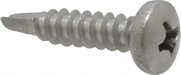 Value Collection - #8, Pan Head, Phillips Drive, 3/4" Length Under Head, #2 Point, Self Drilling Screw - Grade 410 Stainless Steel - Exact Tooling