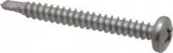 Value Collection - #8, Pan Head, Phillips Drive, 1-1/2" Length Under Head, #2 Point, Self Drilling Screw - Grade 410 Stainless Steel - Exact Tooling