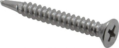 Value Collection - #10, Flat Head, Phillips Drive, 1-1/2" OAL, #3 Point, Self Drilling Screw - Grade 410 Stainless Steel - Exact Tooling