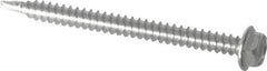 Value Collection - #8, Hex Washer Head, Hex Drive, 2" Length Under Head, #2 Point, Self Drilling Screw - Grade 410 Stainless Steel - Exact Tooling