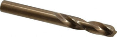 Hertel - 0.316" 135° Spiral Flute Cobalt Screw Machine Drill Bit - Bright Finish, Right Hand Cut, 1-11/16" Flute Length, 2-15/16" OAL, Split Point, Straight Shank - Exact Tooling