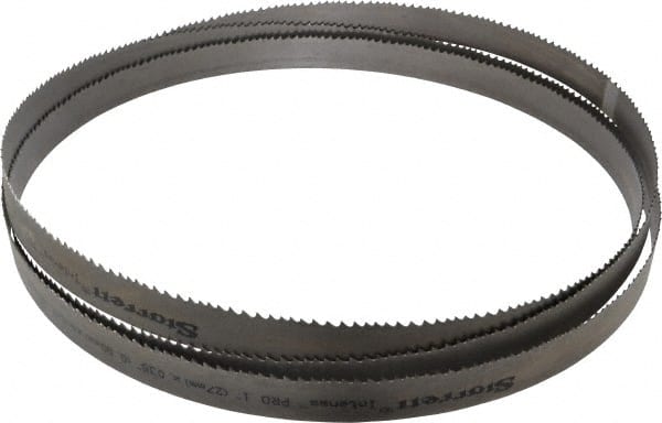 Starrett - 4 to 6 TPI, 11' 6" Long x 1" Wide x 0.035" Thick, Welded Band Saw Blade - Bi-Metal, Toothed Edge, Modified Tooth Set, Contour Cutting - Exact Tooling