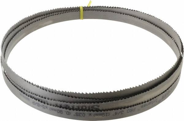 Starrett - 5 to 8 TPI, 14' 8" Long x 3/4" Wide x 0.035" Thick, Welded Band Saw Blade - Bi-Metal, Toothed Edge, Modified Tooth Set, Contour Cutting - Exact Tooling