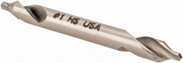 Hertel - #1 Plain Cut 60° Incl Angle High Speed Steel Combo Drill & Countersink - Exact Tooling