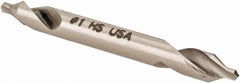 Hertel - #1 Plain Cut 60° Incl Angle High Speed Steel Combo Drill & Countersink - Exact Tooling