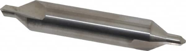 Hertel - #6 Plain Cut 60° Incl Angle Solid Carbide Combo Drill & Countersink - Exact Tooling