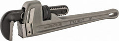 Proto - 14" Aluminum Straight Pipe Wrench - 2" Pipe Capacity - Exact Tooling