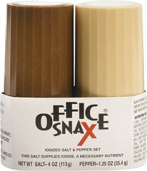 Office Snax - Salt and Pepper Shaker Set - 4 Ounce Salt and 1.5 Ounce Pepper - Exact Tooling