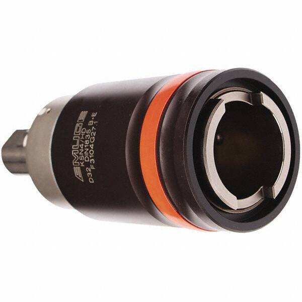 Emuge - 32mm Straight Shank Diam Tension & Compression Tapping Chuck - M14 Min Tap Capacity, 147mm Projection, Size 4 Adapter, Quick Change, Through Coolant - Exact Tooling