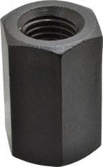 Gibraltar - 1-8 UNC, 2-1/2" OAL Steel Standard Coupling Nut - Black Oxide Coated, 1-5/8" Width Across Flats - Exact Tooling