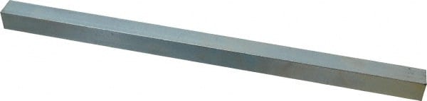 Made in USA - 12" Long x 5/8" High x 5/8" Wide, Zinc-Plated Undersized Key Stock - C1018 Steel - Exact Tooling