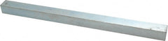 Made in USA - 12" Long x 3/4" High x 3/4" Wide, Zinc-Plated Undersized Key Stock - C1018 Steel - Exact Tooling