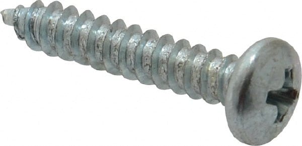 Value Collection - #10 Pan Head Phillips Sheet Metal Screw - Steel, 1" Length Under Head, Grade 2 - Exact Tooling