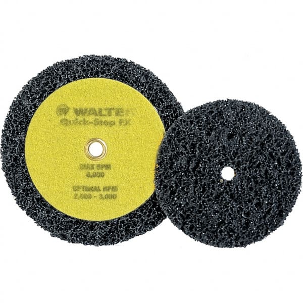 WALTER Surface Technologies - 4-1/2" Diam, Aluminum Oxide Hook & Loop Disc - Nonwoven, Series 07-X, Quick-Step FX - Exact Tooling