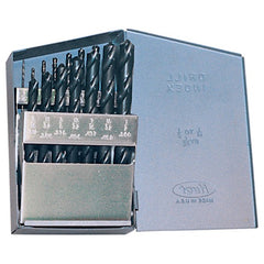 ‎1/16-1/2 RHS / RHC HSS 135 Degree Split Point Heavy Duty Jobber Length Drill Set - Steam Oxide - Exact Tooling