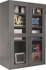 Durham - 4 Shelf Visible Storage Cabinet - Steel, 36" Wide x 18" Deep x 72" High, Gray - Exact Tooling