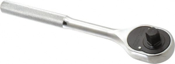 Proto - 1/2" Drive Pear Head Ratchet - Full Polish Chrome Finish, 10" OAL, 24 Gear Teeth - Exact Tooling