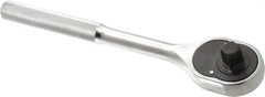 Proto - 1/2" Drive Pear Head Ratchet - Full Polish Chrome Finish, 10" OAL, 24 Gear Teeth - Exact Tooling