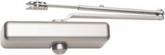Falcon - 48" Door Width, Light-Medium-Duty ADA Compliant Manual Damper - Aluminum Finish - Exact Tooling