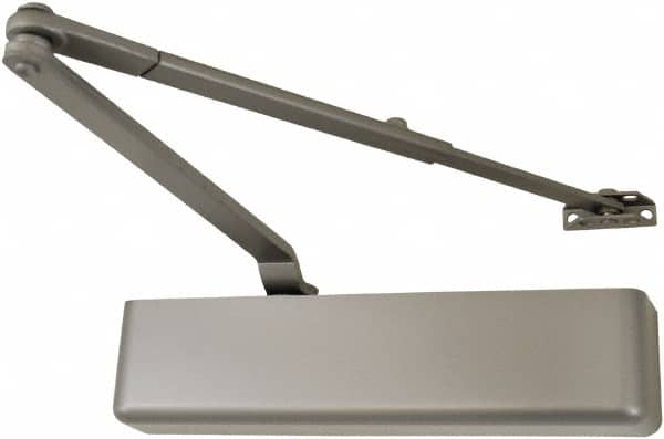 Falcon - 48" Door Width, Medium-Duty Multi-Sized Door Closer to Full Cover Manual Damper - Aluminum Finish - Exact Tooling