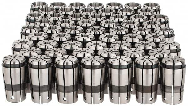 Parlec - 59 Piece, 3/32" to 1" Capacity, Single Angle Collet Set - Series TG/PG 100 - Exact Tooling