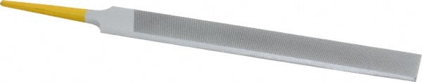 PFERD - 6" Swiss Pattern Hand File - Double Cut, 5/8" Width Diam x 5/32" Thick, With Tang - Exact Tooling