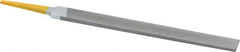 PFERD - 8" Swiss Pattern Hand File - Double Cut, 25/32" Width Diam x 7/32" Thick, With Tang - Exact Tooling