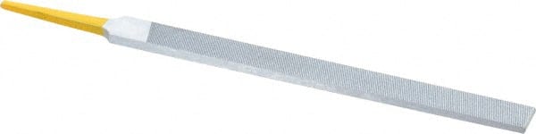 PFERD - 6" Swiss Pattern Regular Pillar File - Double Cut, 1/2" Width Diam x 5/32" Thick, With Tang - Exact Tooling