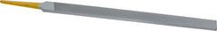 PFERD - 8" Swiss Pattern Regular Pillar File - Double Cut, 9/16" Width Diam x 7/32" Thick, With Tang - Exact Tooling
