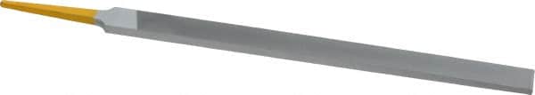 PFERD - 8" Swiss Pattern Regular Pillar File - Double Cut, 9/16" Width Diam x 7/32" Thick, With Tang - Exact Tooling