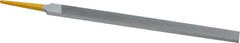 PFERD - 8" Swiss Pattern Regular Pillar File - Double Cut, 9/16" Width Diam x 7/32" Thick, With Tang - Exact Tooling